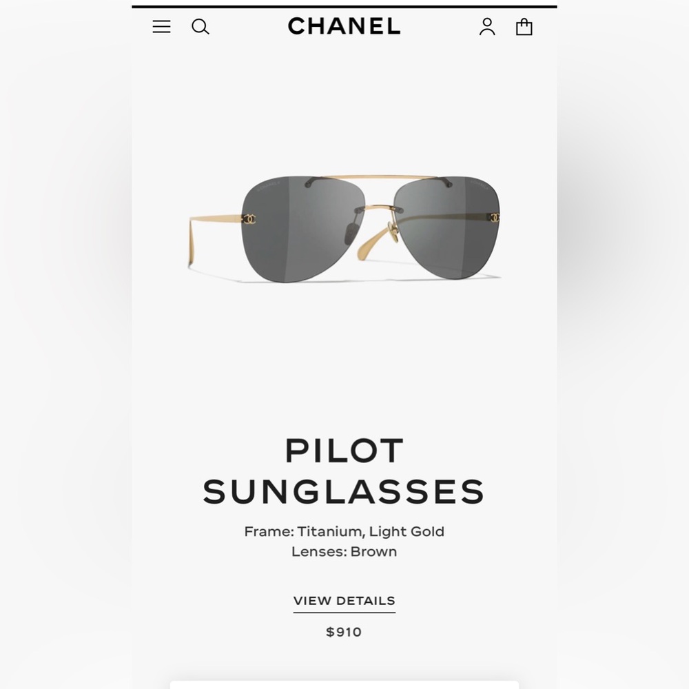 CHANEL Pilot Sunglasses with Quilted Case Authentic - Picture 9 of 16